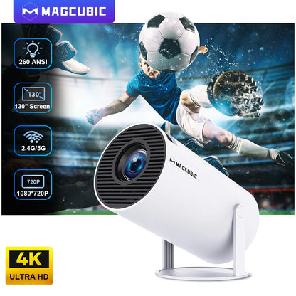 Proyector portátil para cine al aire libre, dispositivo con Android 11, 4K, 1280x720P, Wifi Dual,180 °, flexible, BT5.0